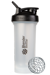 Black and Clear BlenderBottle protein shake cup. | Color#clear black_Size#28oz